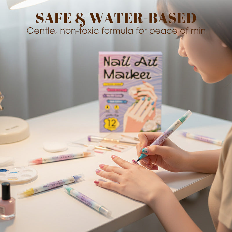 Nail Art Marker Set mit Doppelspitze