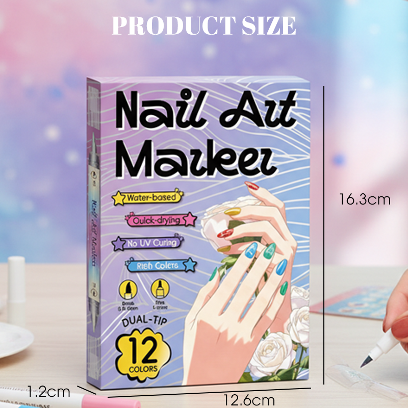 Nail Art Marker Set mit Doppelspitze