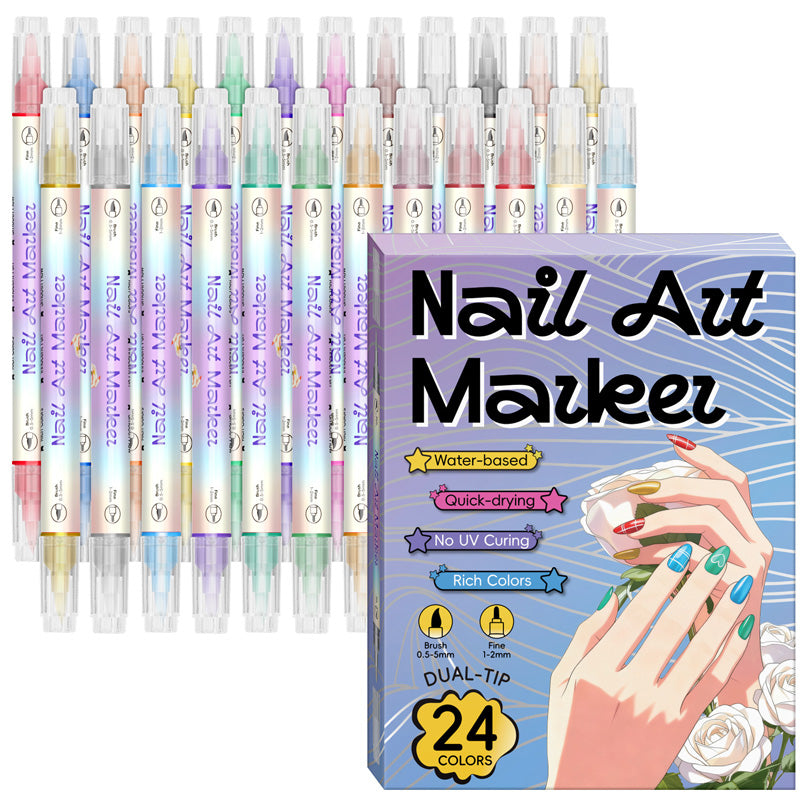 Nail Art Marker Set mit Doppelspitze