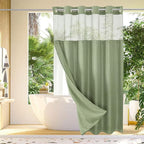 Duschvorhang mit Waffelmuster – hakenlos,cm
