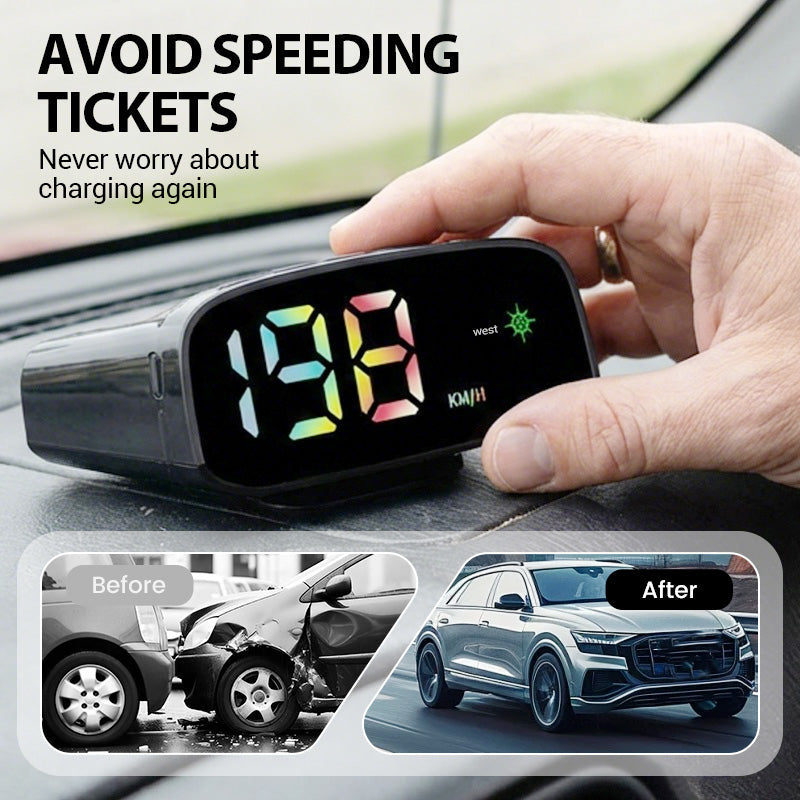Head-up Display Tachometer Solar for Car – GPS-supported