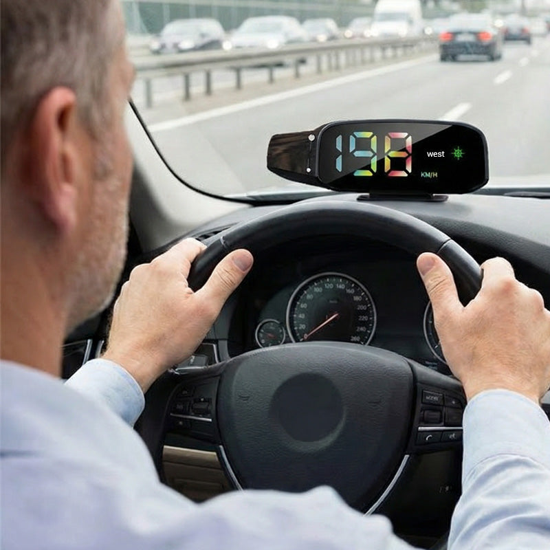 Head-up Display Tachometer Solar for Car – GPS-supported