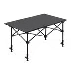 Klappbarer Campingtisch mit Rollup-Tischplatte