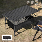 Klappbarer Campingtisch mit Rollup-Tischplatte