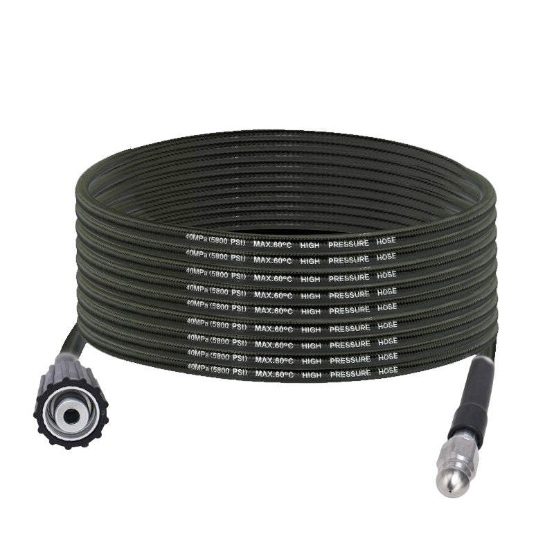 High-pressure pipe cleaning hose with nozzle