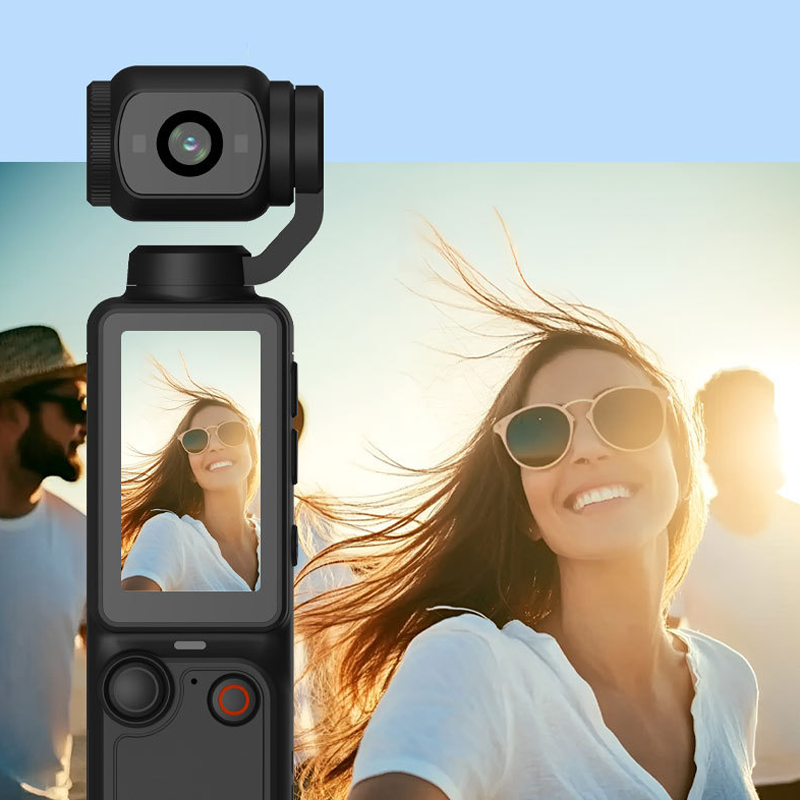 1080P Pocket Camera with Foldable Display and Touchscreen
