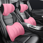 Ergonomic headrest and lumbar pillow set for car