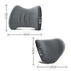 Ergonomic headrest and lumbar pillow set for car