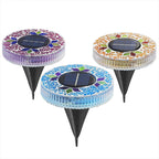 Solar Gartenleuchte Mosaik Glas – Wasserdicht IP69