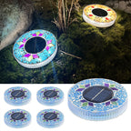 Solar Gartenleuchte Mosaik Glas – Wasserdicht IP69