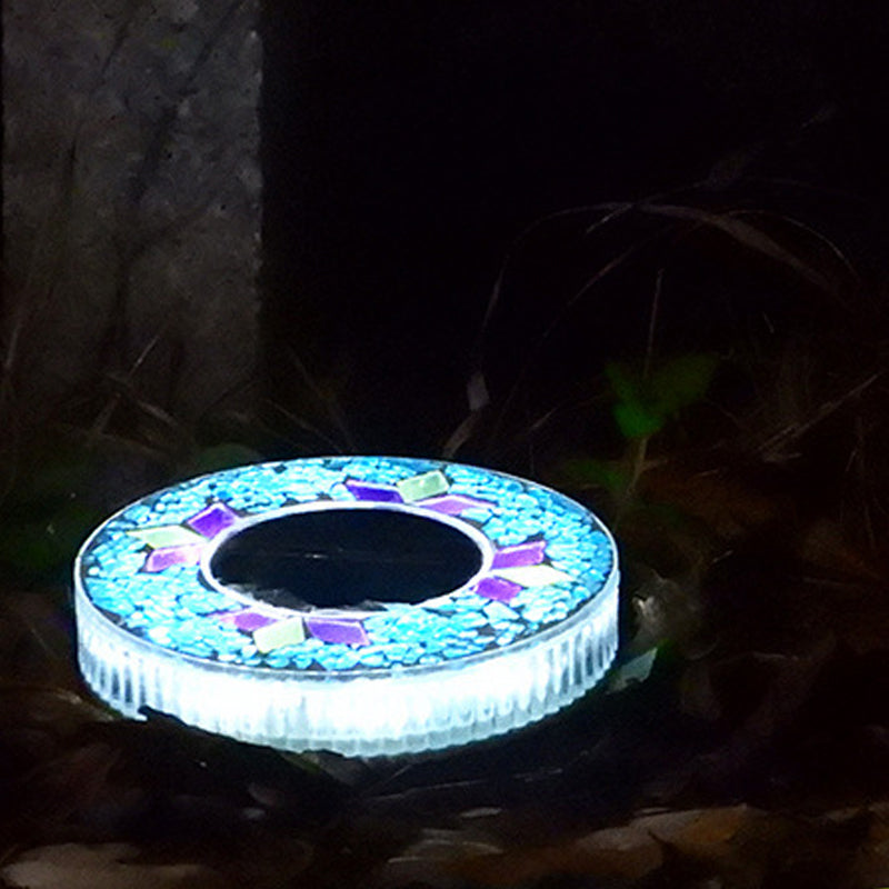 Solar Gartenleuchte Mosaik Glas – Wasserdicht IP69