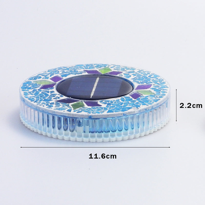 Solar Gartenleuchte Mosaik Glas – Wasserdicht IP69