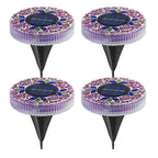 Solar Gartenleuchte Mosaik Glas – Wasserdicht IP69