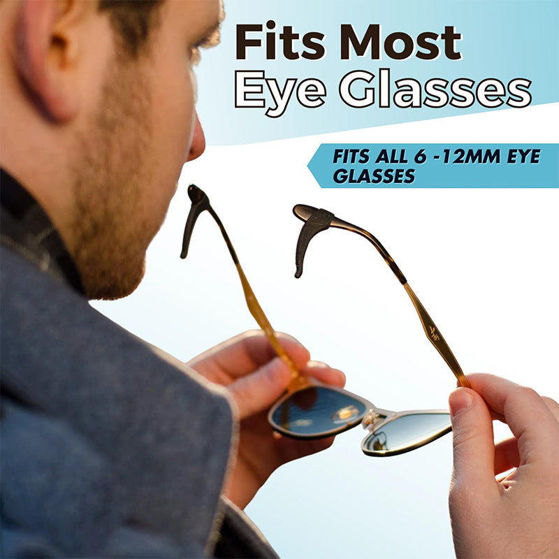 Silicone ear hooks for glasses – non-slip and flexible
