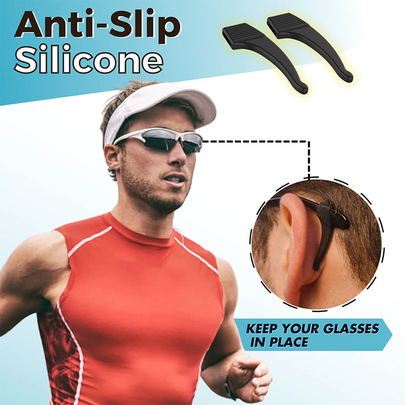 Silicone ear hooks for glasses – non-slip and flexible