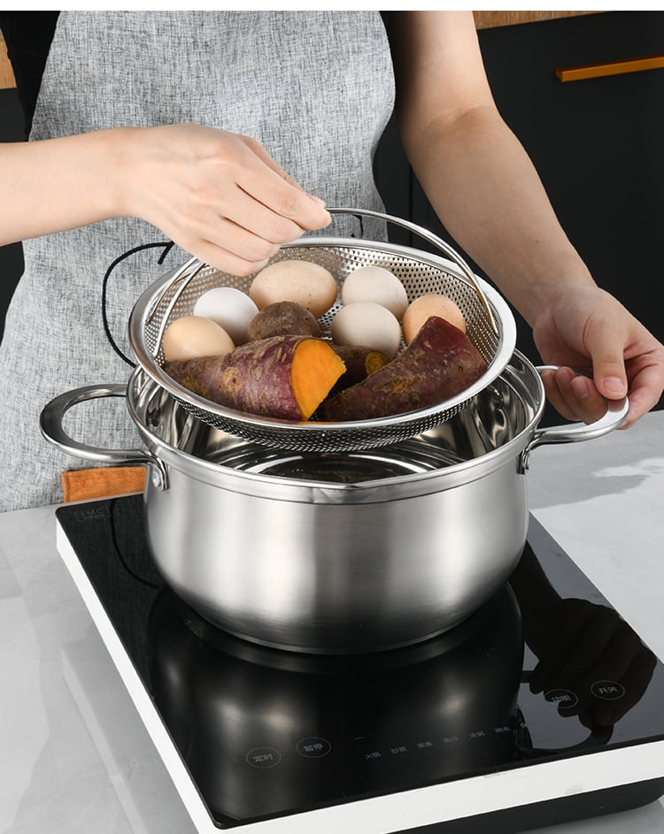Stainless Steel Steam Insert with Handle – Multifunctional