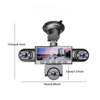 Panorama-Dashcam mit Mehrfachkameras und Nachtsicht