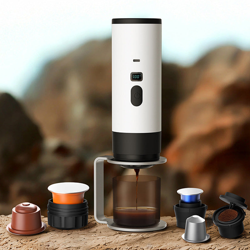 Tragbare Espressomaschine mit LCD-Display – Akkubetrieben
