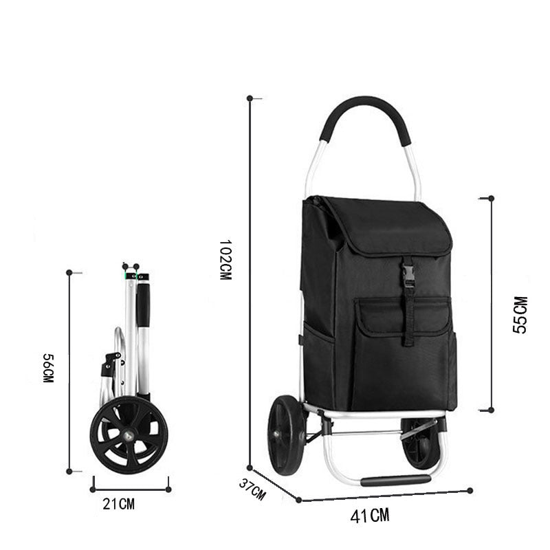 Faltbarer Einkaufstrolley mit Aluminiumrahmen