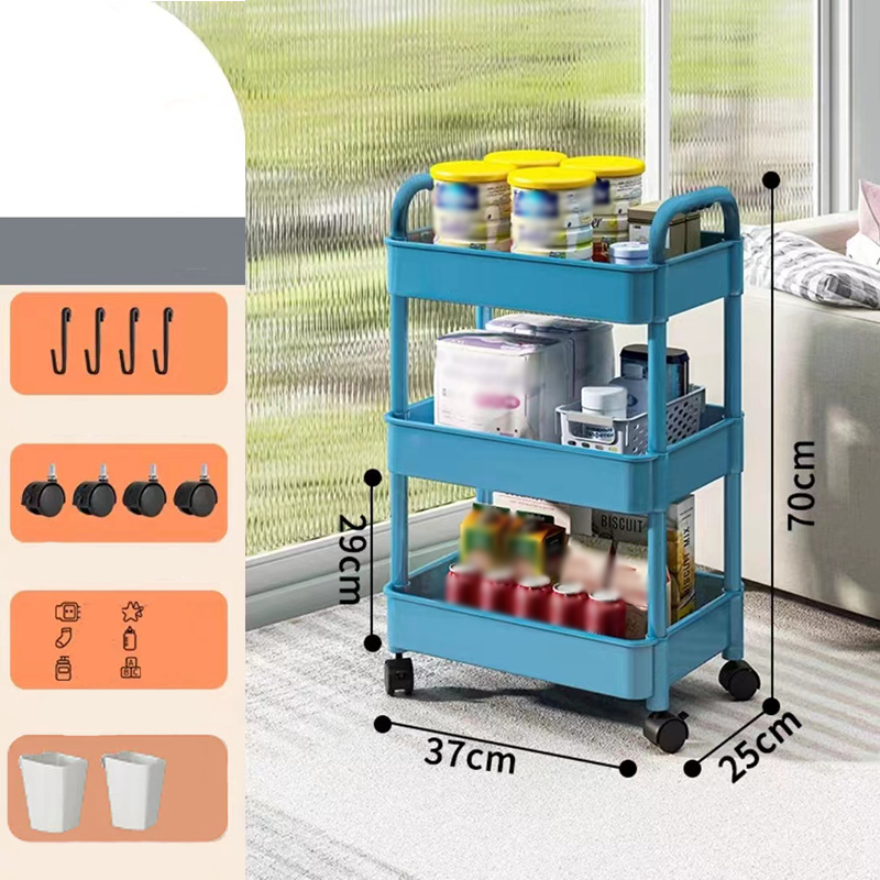Rollwagen 3-stufig mit Rollen – mobiler Organizer