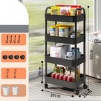 Rollwagen 3-stufig mit Rollen – mobiler Organizer