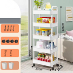Rollwagen 3-stufig mit Rollen – mobiler Organizer