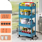 Rollwagen 3-stufig mit Rollen – mobiler Organizer