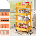 Rollwagen 3-stufig mit Rollen – mobiler Organizer