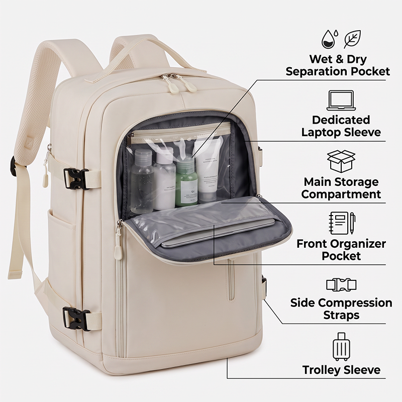 Handgepäck-Rucksack mit Laptopfach
