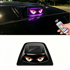 Solar-Dachwarnleuchte mit LED-Teufelsaugen-Design und Fernbedienung