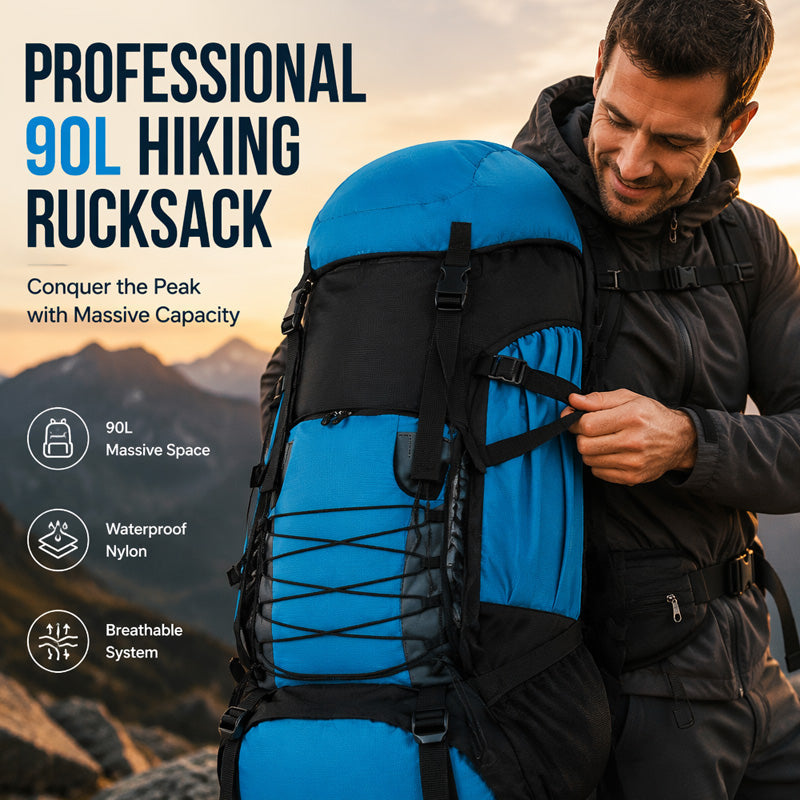 Wanderrucksack 90 l – Wasserdicht & Ergonomisch