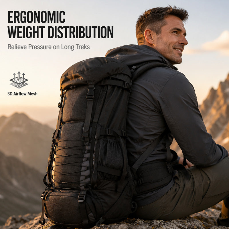 Wanderrucksack 90 l – Wasserdicht & Ergonomisch
