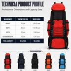 Wanderrucksack 90 l – Wasserdicht & Ergonomisch