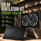 Solar-Lüftungsset mit Doppelventilator