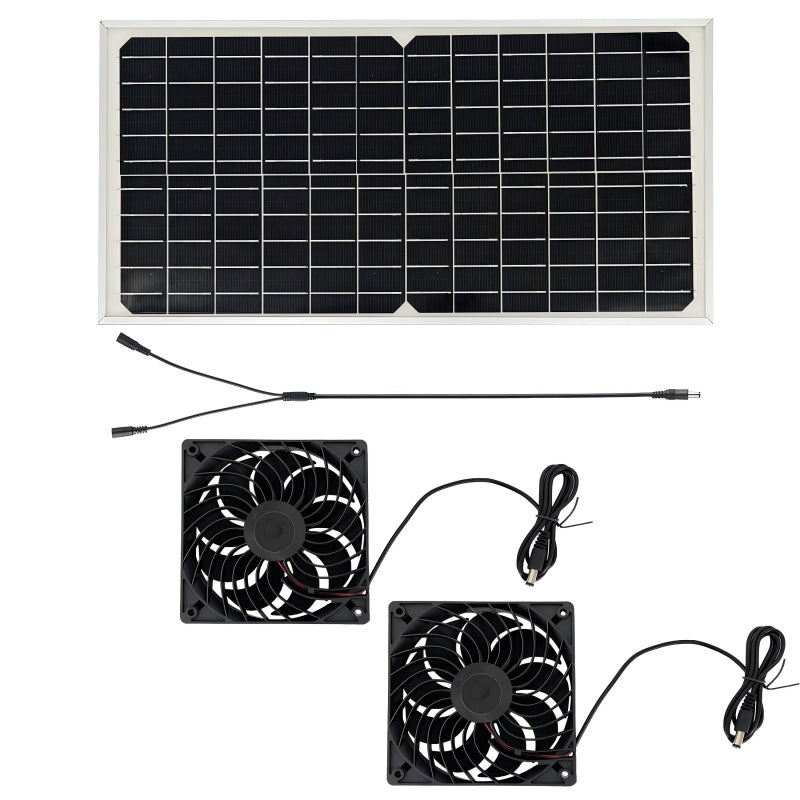Solar-Lüftungsset mit Doppelventilator