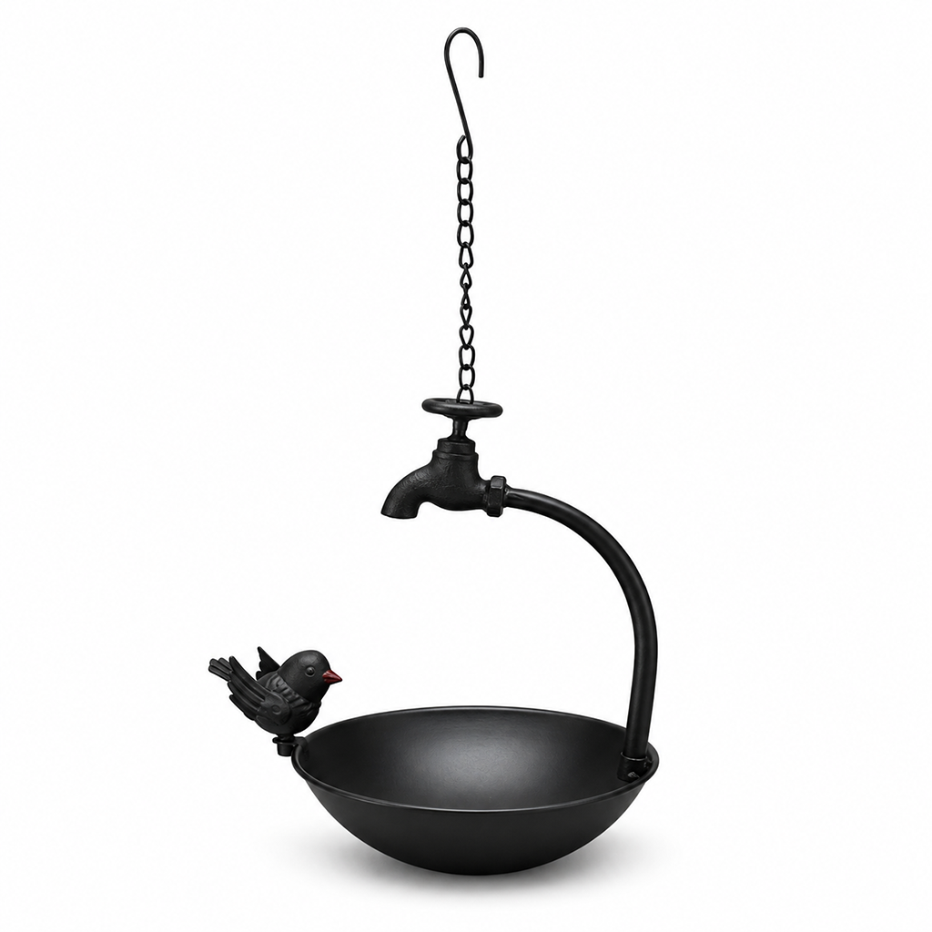Vogelfutterspender Eisen Vintage – Wasserhahn-Design für den Garten