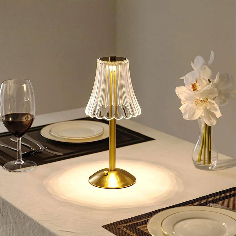 Akku-Tischlampe Retro-Design mit Touch-Dimmer