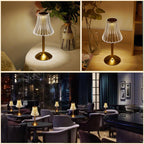 Akku-Tischlampe Retro-Design mit Touch-Dimmer