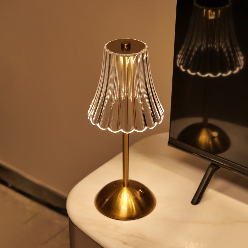 Akku-Tischlampe Retro-Design mit Touch-Dimmer