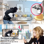 Mini surveillance camera with swivel arm – Wi-Fi and AI detection