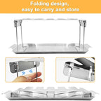 Foldable stainless steel chicken grill stand