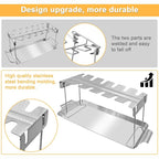 Foldable stainless steel chicken grill stand
