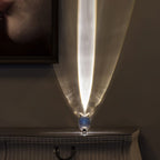Kristall-Tischlampe mit warmem Lichtreflex