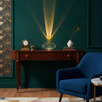 Kristall-Tischlampe mit warmem Lichtreflex