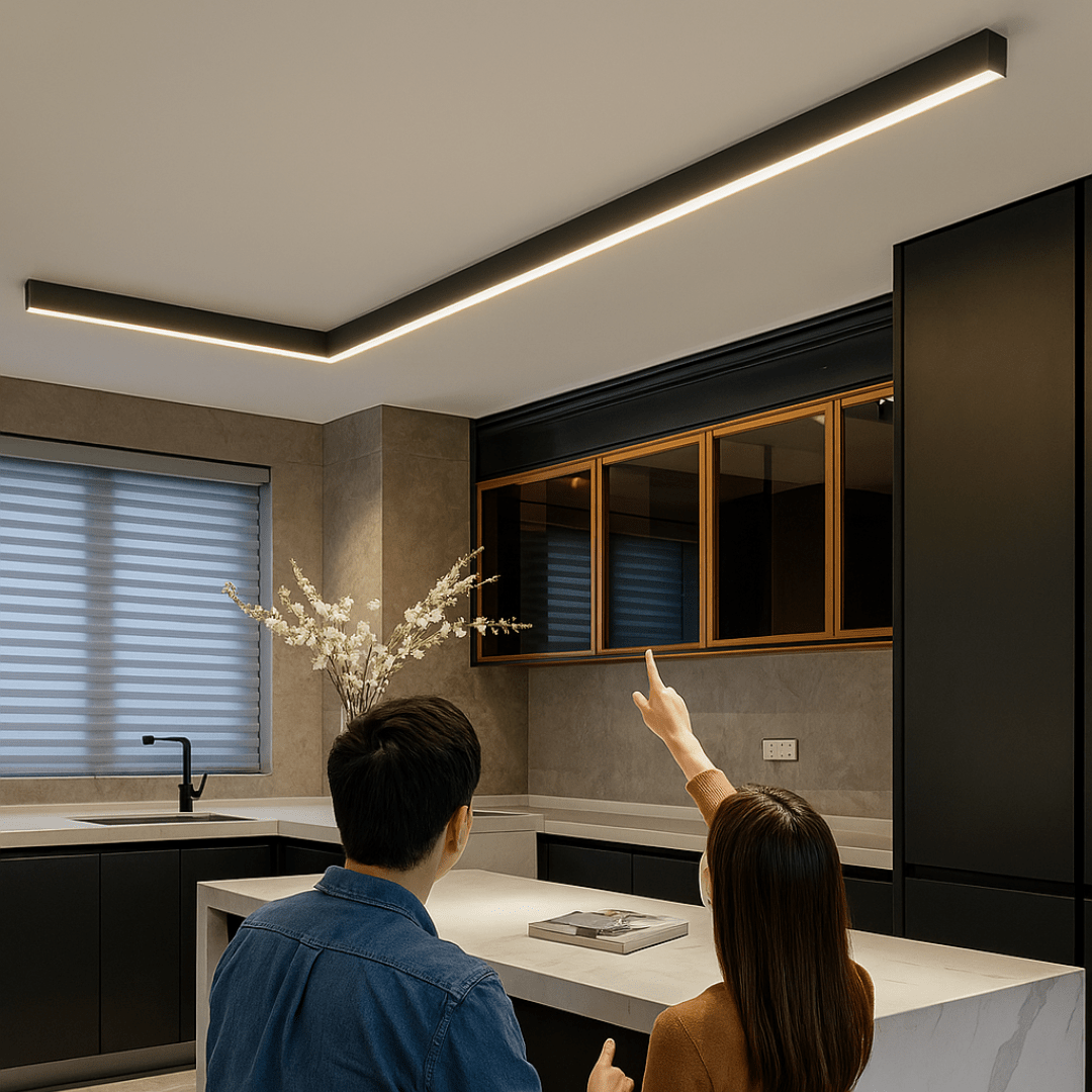 Minimalist LED ceiling light – Scandinavian design, flicker-free light