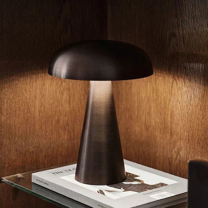 Kabellose Tischlampe Pilzform mit LED