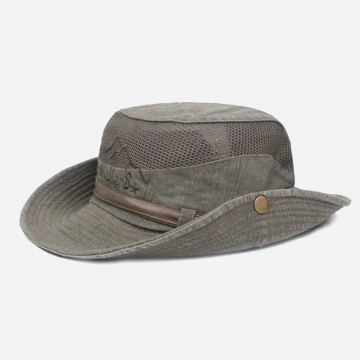 Outdoor-Sonnenhut mit verstellbaren Riemen und breiter Krempe