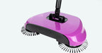 Sweeper with 360° rotating brushes and adjustable handle