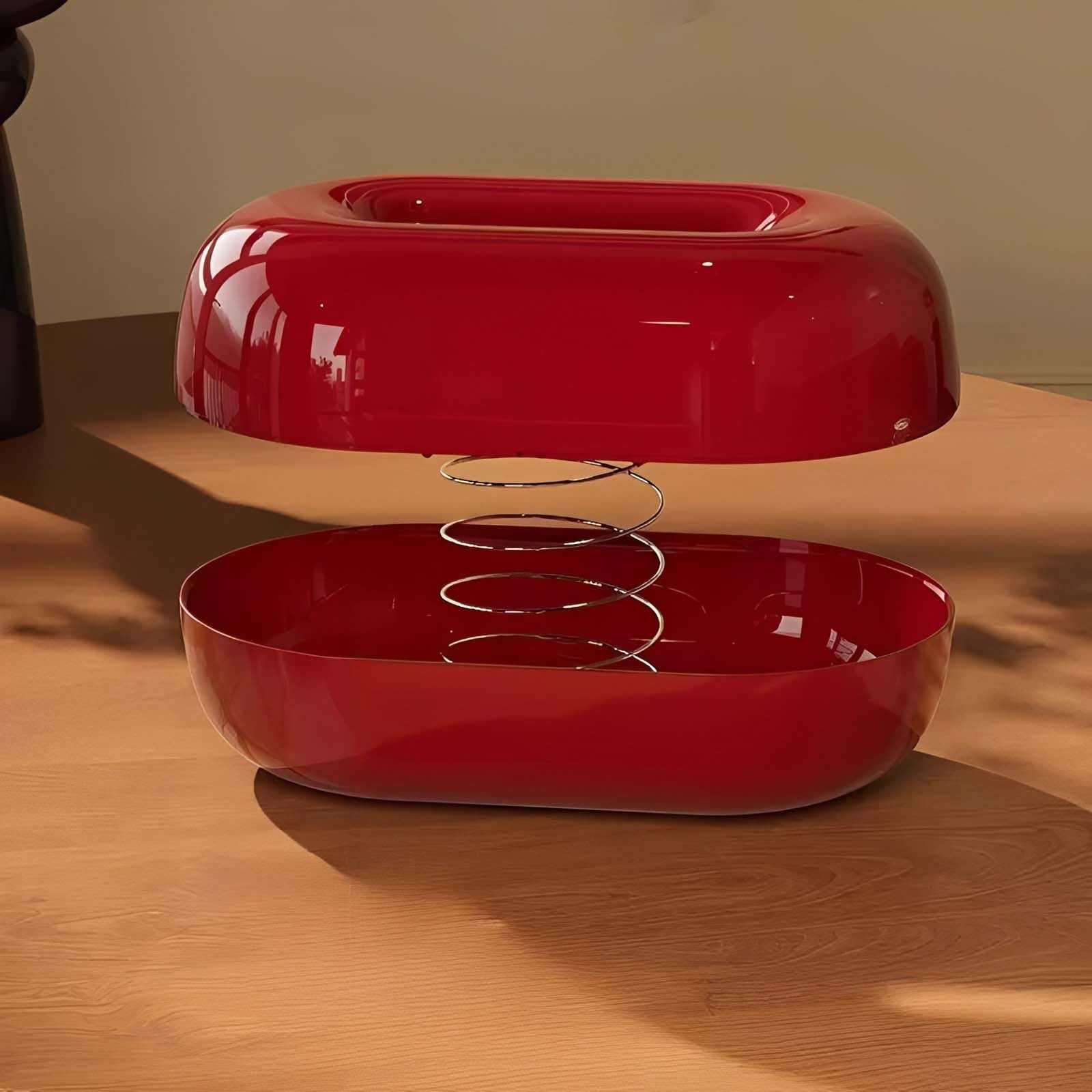 Ceramic Tissue Holder Pebble Shape with Glossy Surface