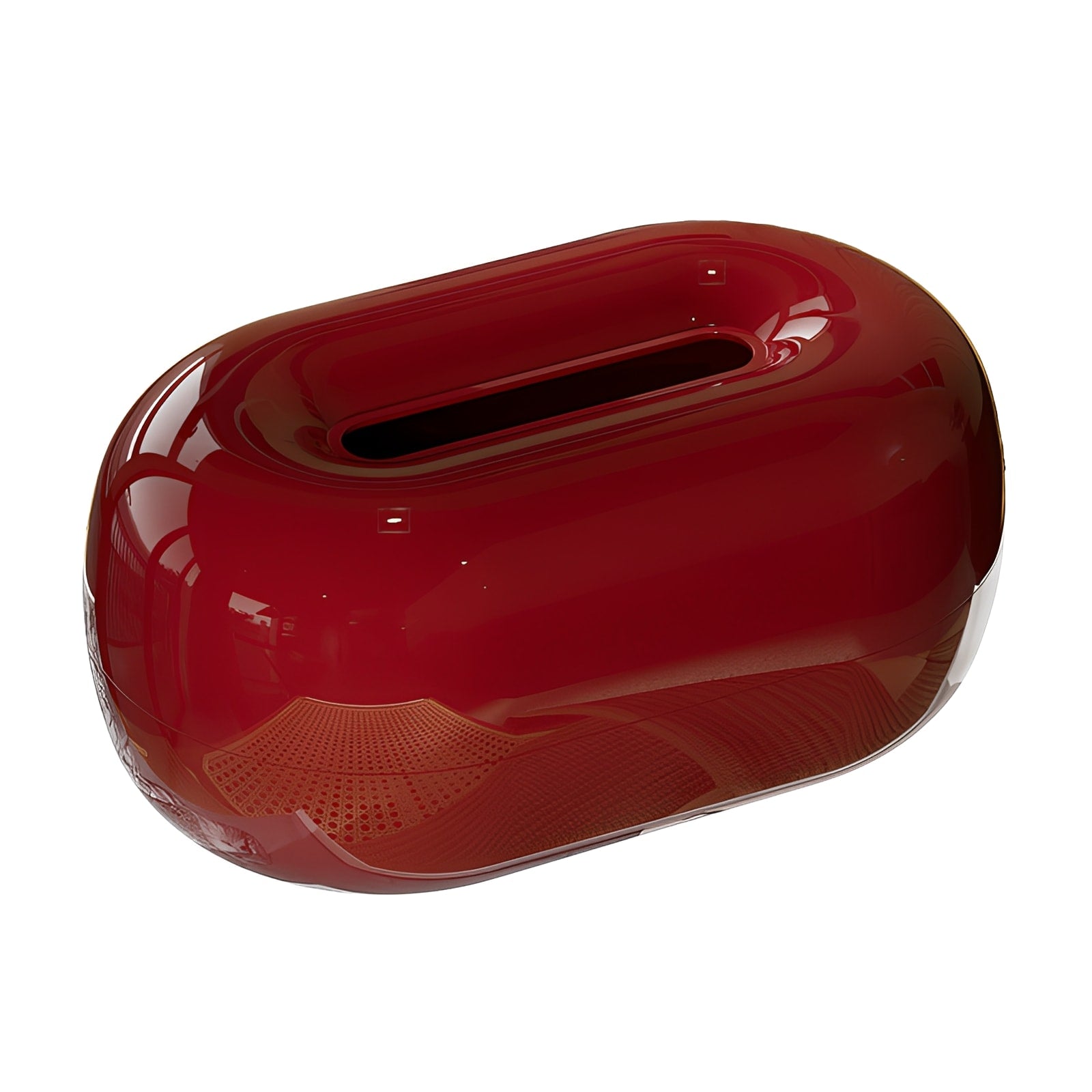 Ceramic Tissue Holder Pebble Shape with Glossy Surface